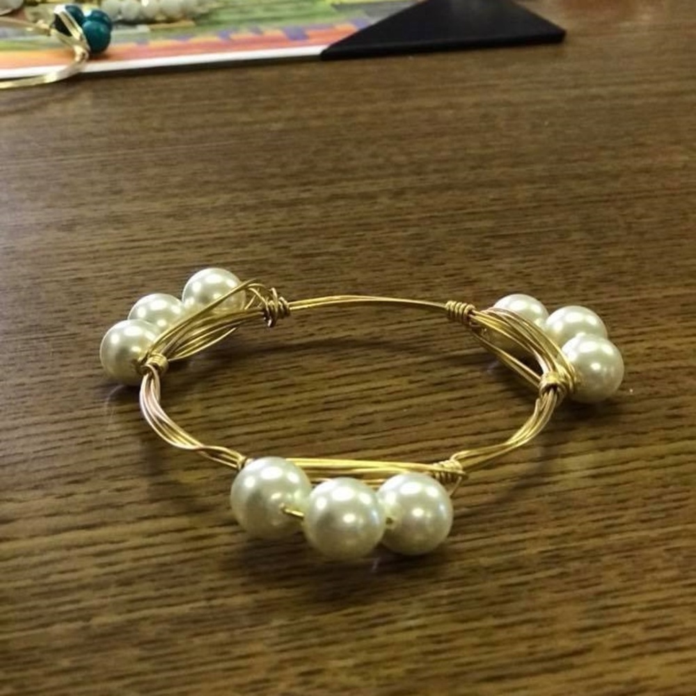 bourbon & boweties inspired wire wrapped bracelet